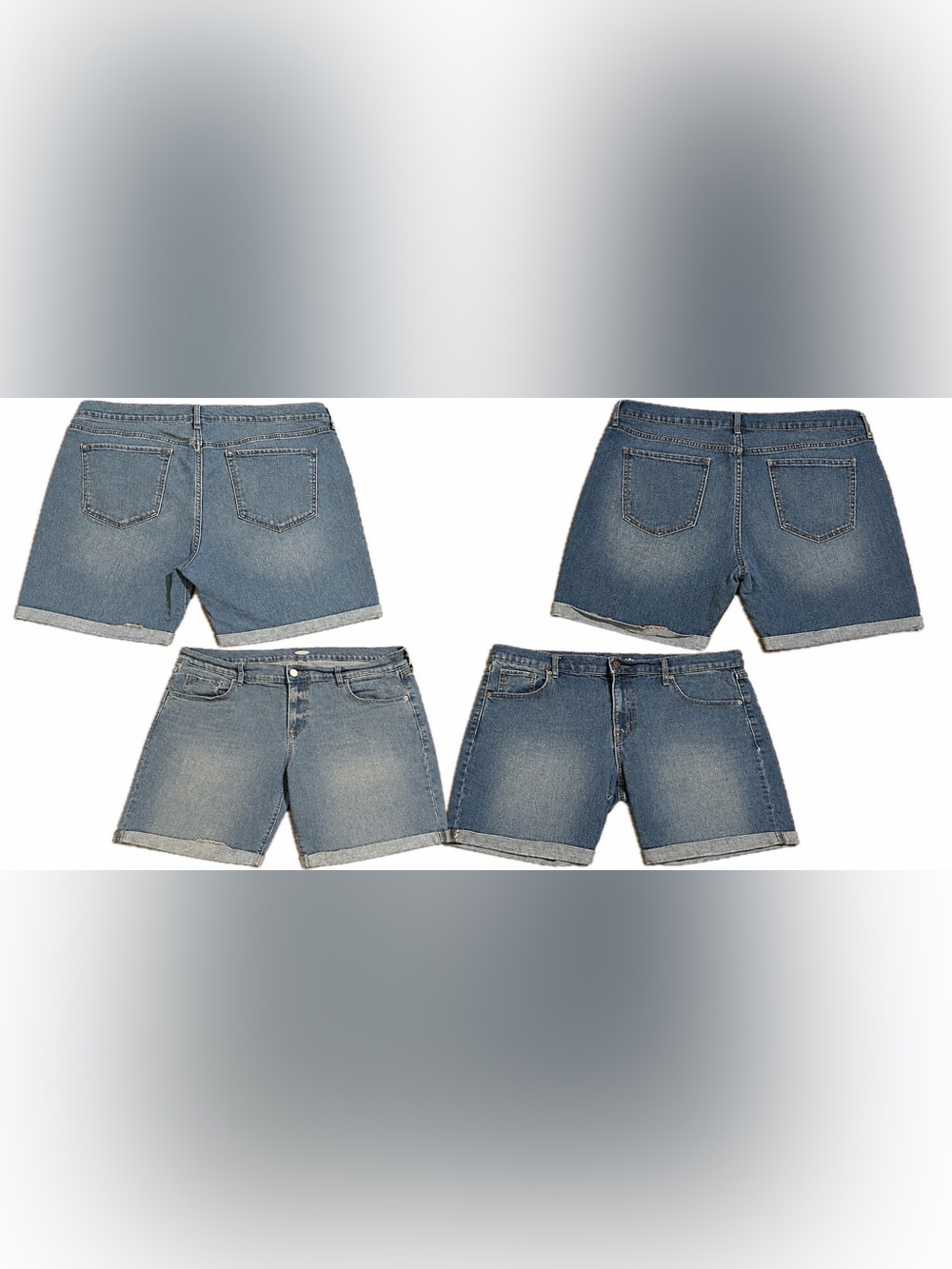 2 Pair Old Navy Women’s Cuffed Denim Shorts - Size 16